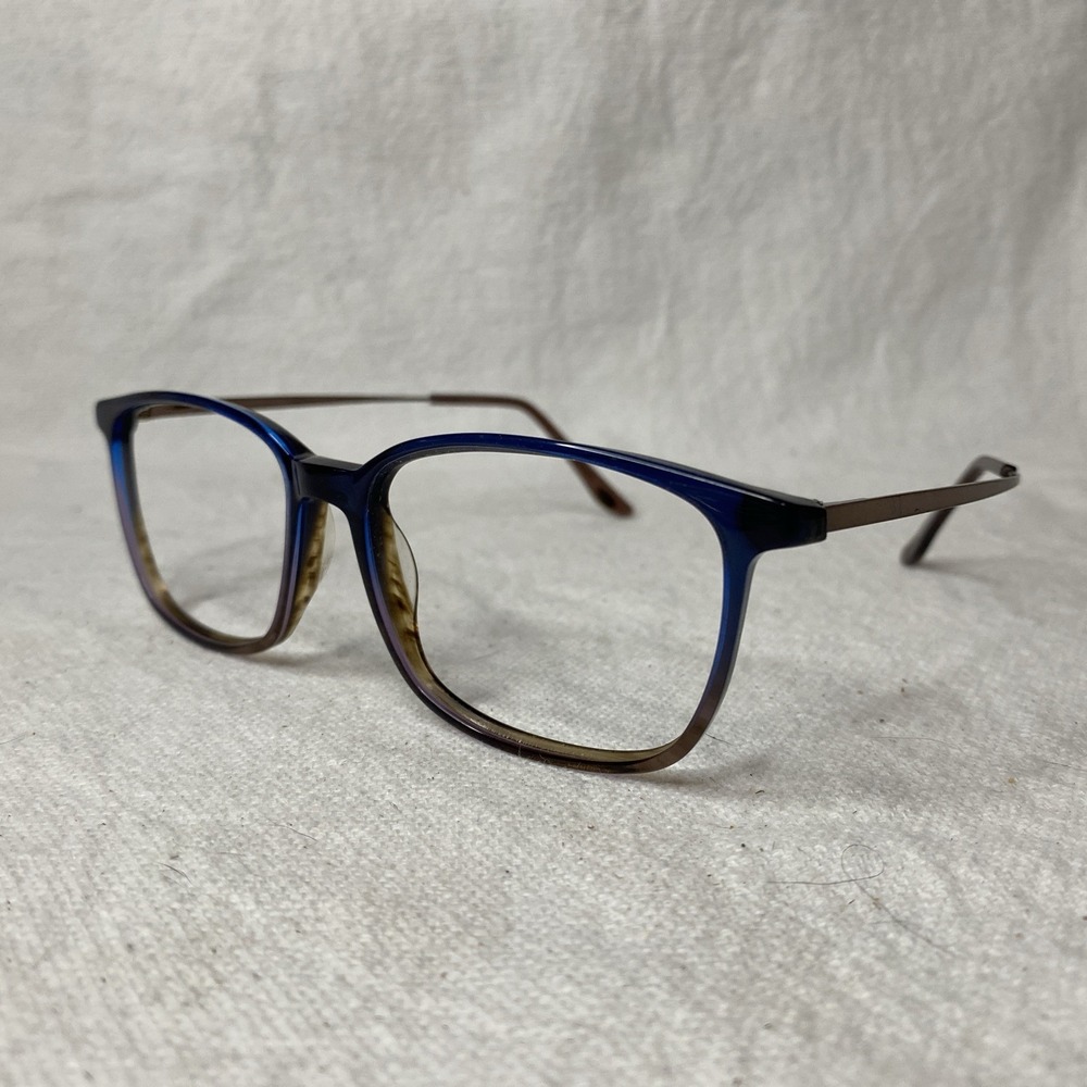 Ottoto Chiellini Blue/Brown Rectangle Eyeglasses Frames 53-16-140 FRAMES‎ ONLY